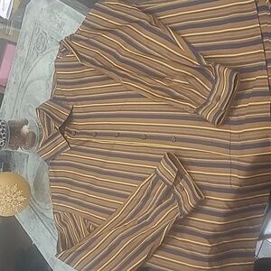 HUGO BOSS MEN'S  STRIPED DRESS COLAR SHIRT LIKE NEW XXL
